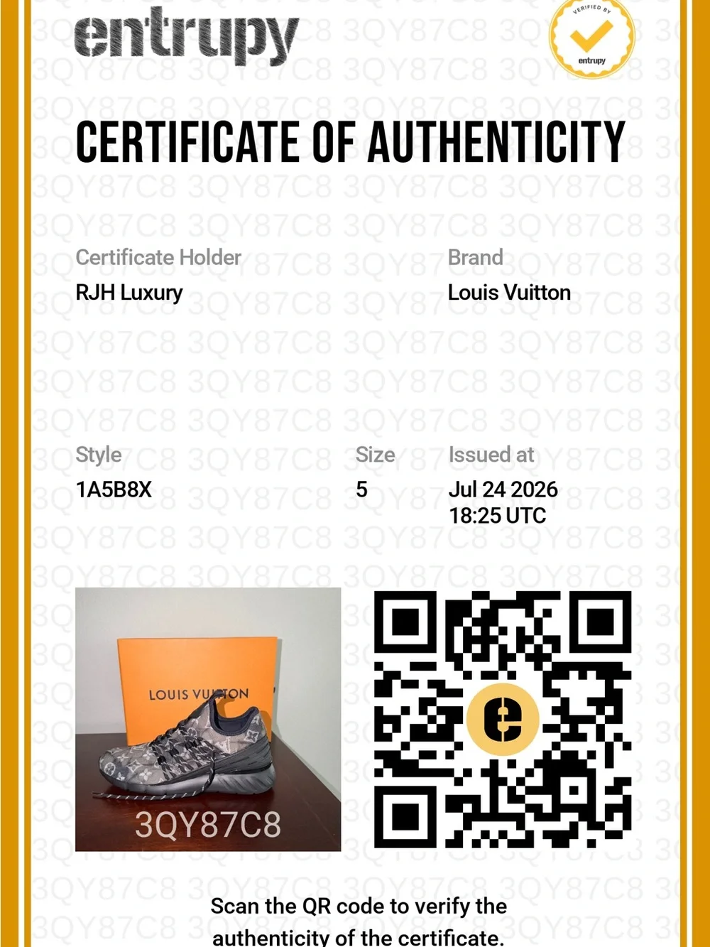 Louis Vuitton Fastlane Sneakers NEW with COA